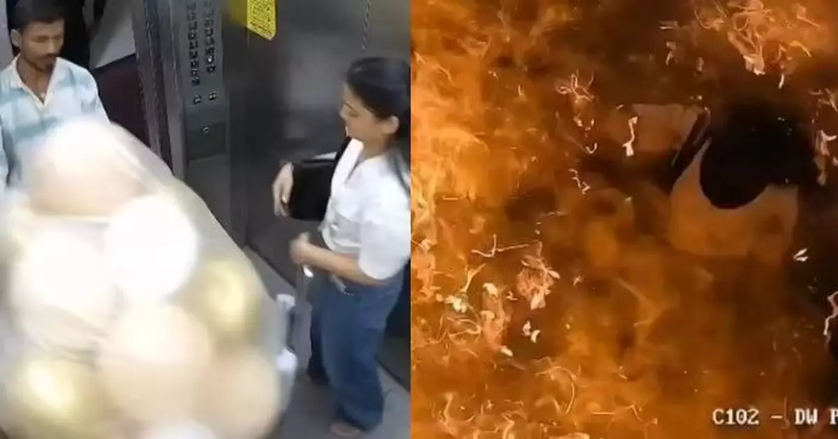 印度外賣員帶慶生氣球入電梯突爆炸 燃巨大火球釀2人受傷