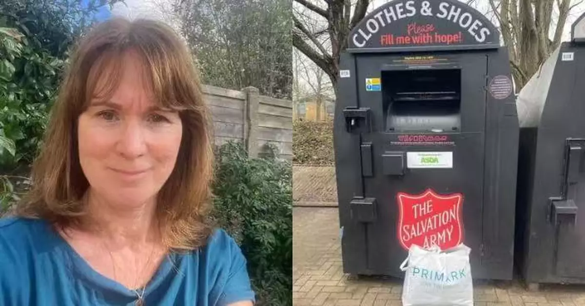 好心捐舊衣險惹官非 英教師回收箱旁放衣物被指亂拋垃圾遭開逾萬元罰單