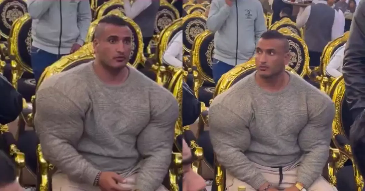 悼念會現真人版「浩克」？埃及男保鏢憑誇張健碩體型爆肌手臂搶鏡