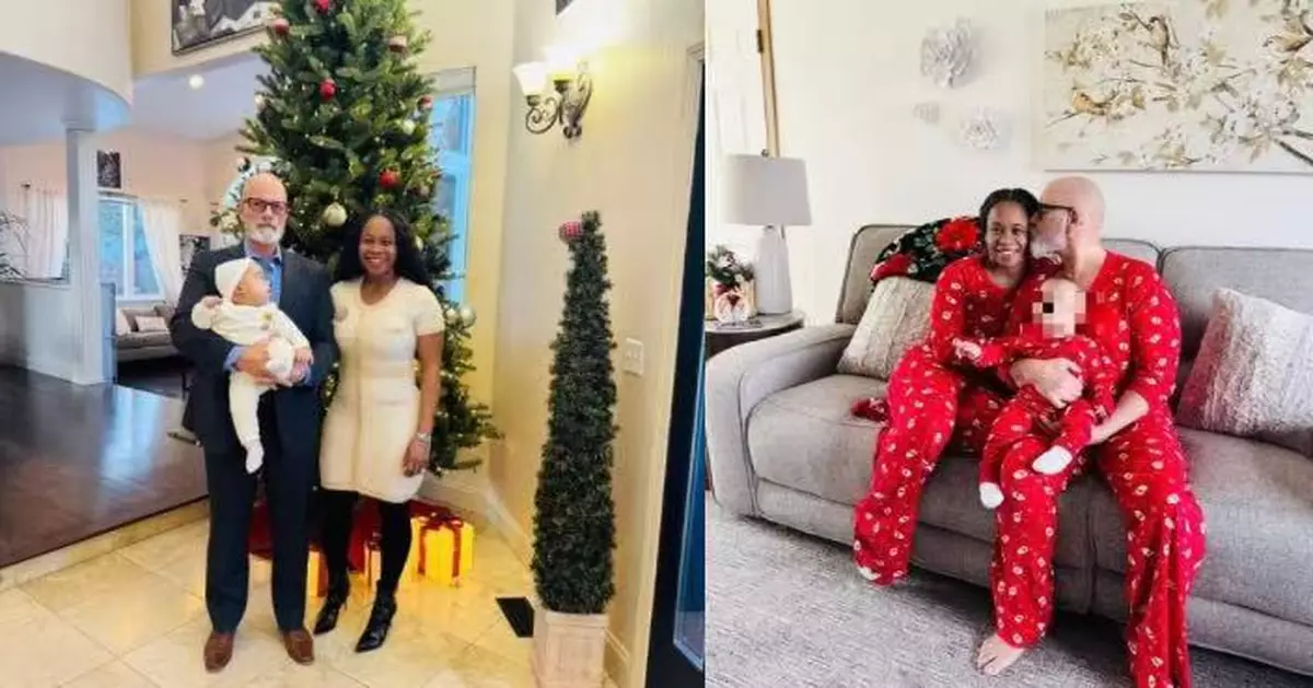 嫁大35歲丈夫 美35歲婦試管造人兩度流產終誕男嬰 巧逢夫70大壽