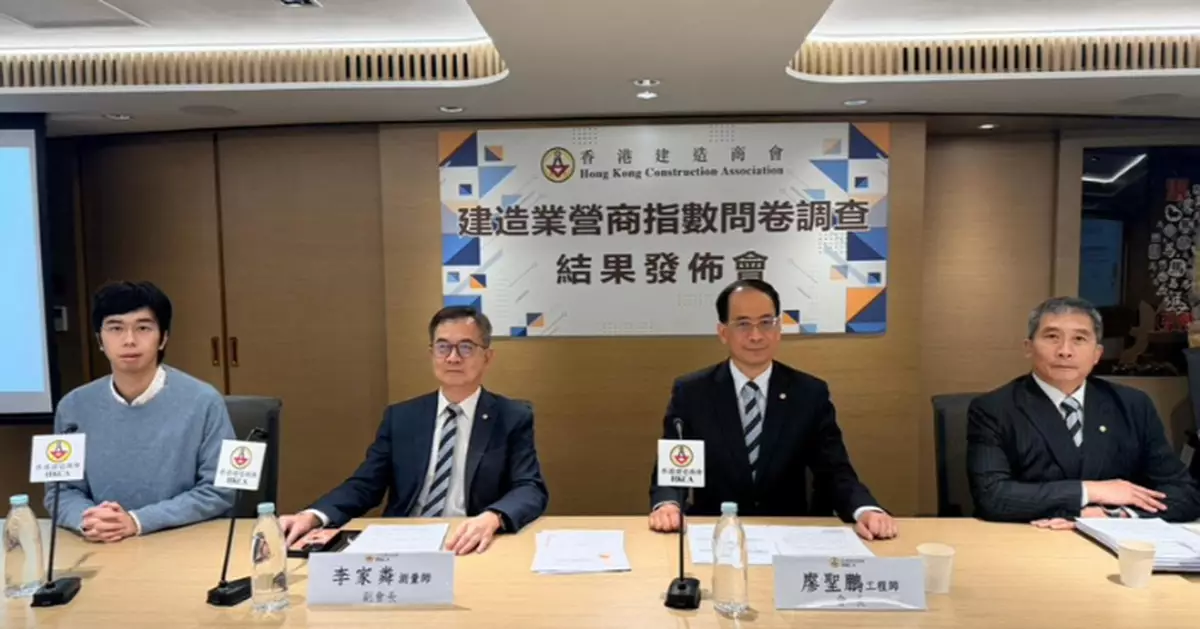 建造業營商調查﹕工程量不足現金流壓力雙重夾擊 短期信心偏弱長期審慎樂觀