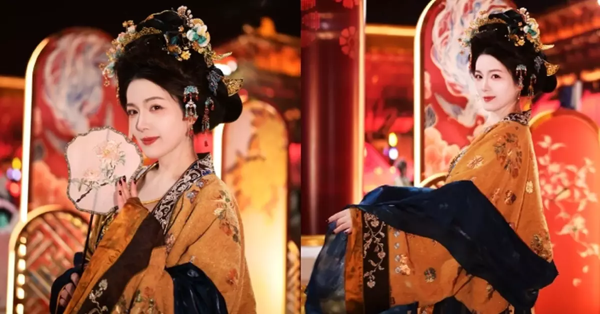 苟芸慧遊西安著古裝留倩影 網民大讚：楊貴妃本妃！