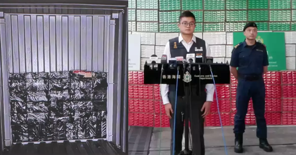 海關偵破兩宗海路走私香煙案 檢約1522萬支懷疑未完稅香煙拘8人