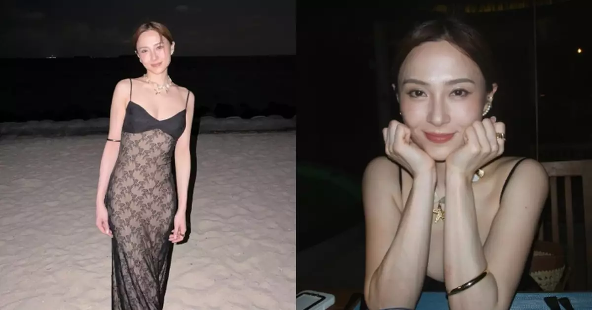 邵初派福利大玩透視Feel 吊帶長裙盡展凹凸有致好身段