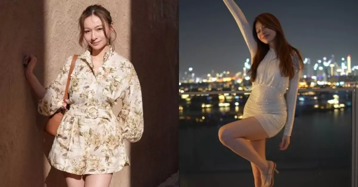 林鈺洧杜拜避年大解放 貼身短裙騷長腿