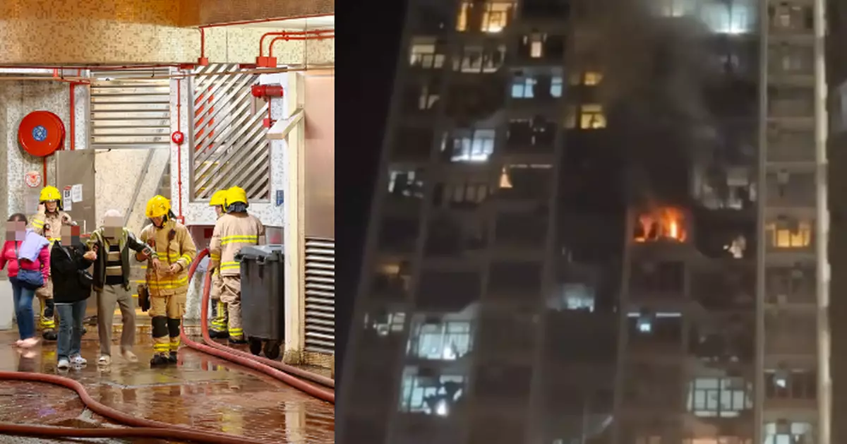 將軍澳厚德邨德裕樓高層單位起火150居民疏散 男住戶吸入濃煙不適
