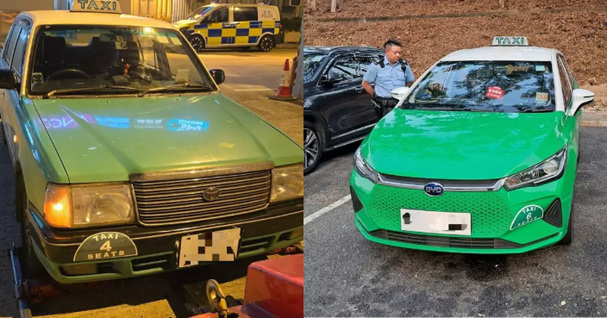 警方打擊的士濫收車資 兩名司機西貢一被捕一遭票控