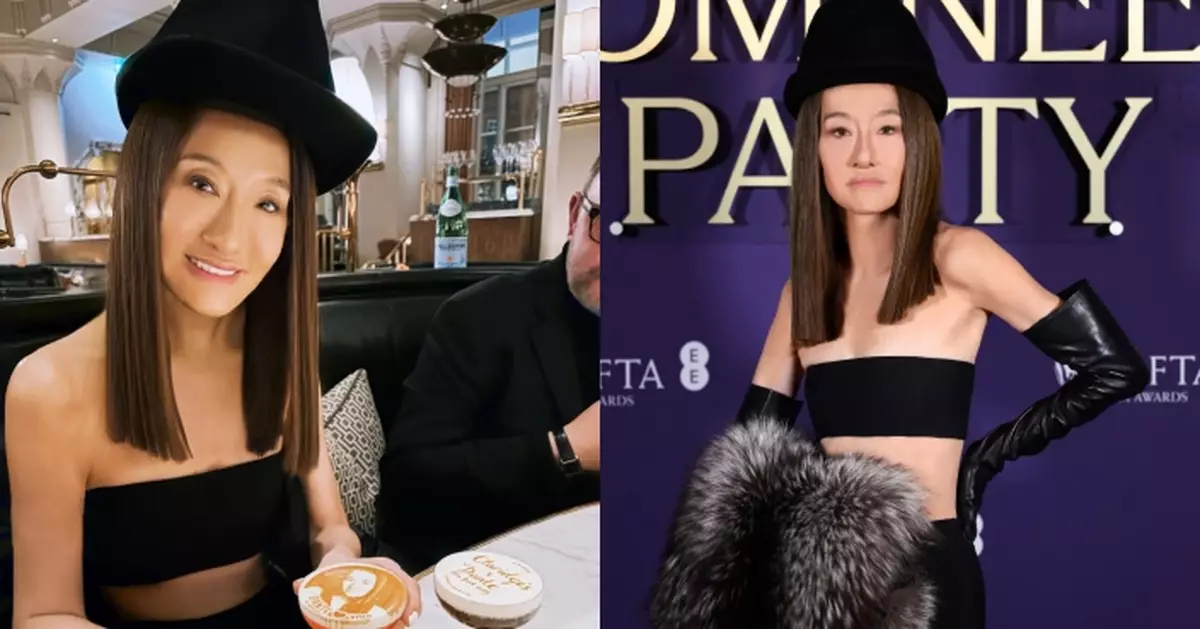 76歲婚紗女王性感Tube Top現身「英國奧斯卡」派對　紙片人身形震撼全網