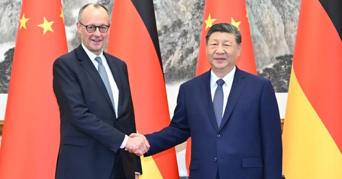 習近平晤德總理默茨 指兩國要推動全方位戰略伙伴關係不斷得到新發展