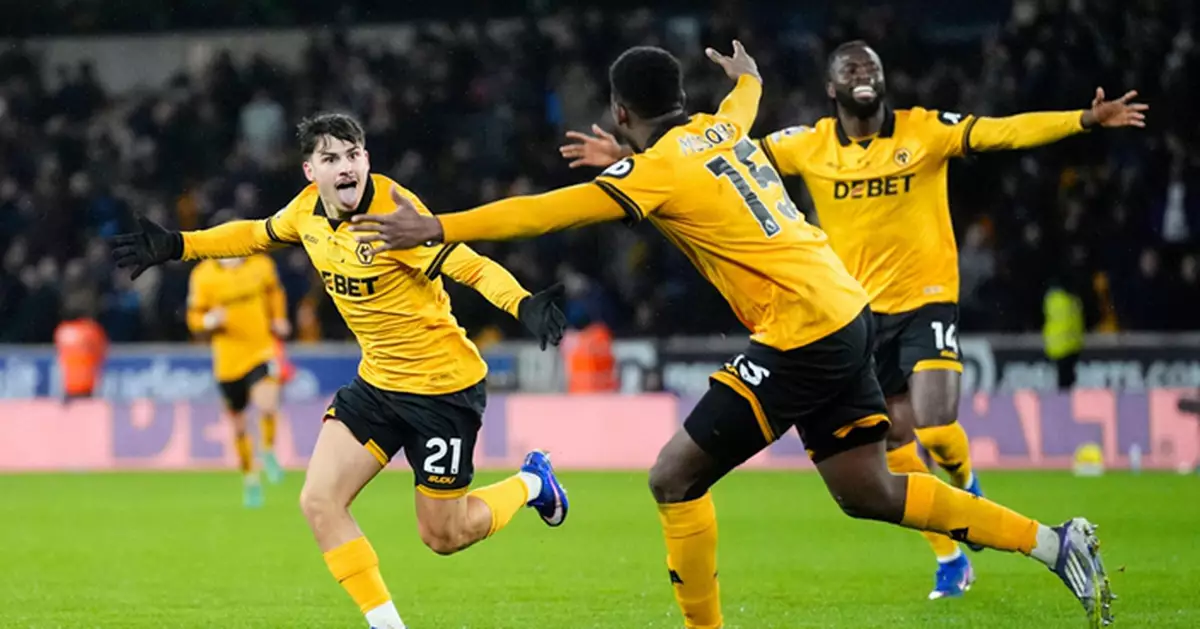 英格蘭超級足球聯賽　狼隊2:0挫阿士東維拉