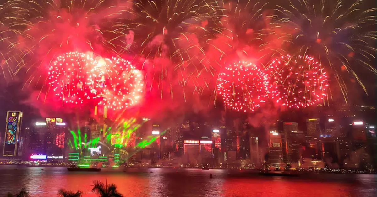 馬年煙花匯演 旅客盡興稱不虛此行