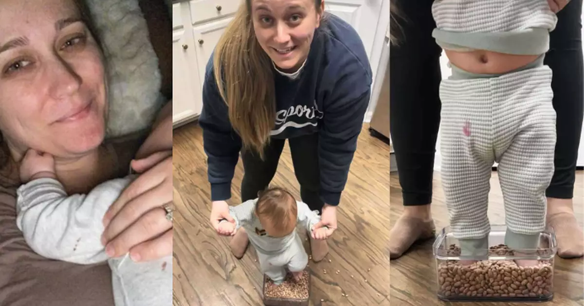 偏方湊效！美國男B患罕病難安睡　新手父母將雙腳放入豆子助眠奇蹟有效