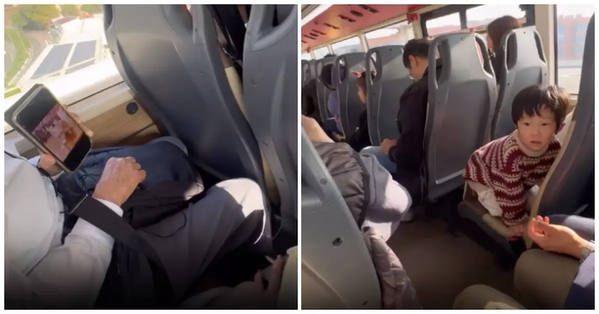 母子搭巴士無奈分開坐  巴士暖心人主動播影片安撫男童
