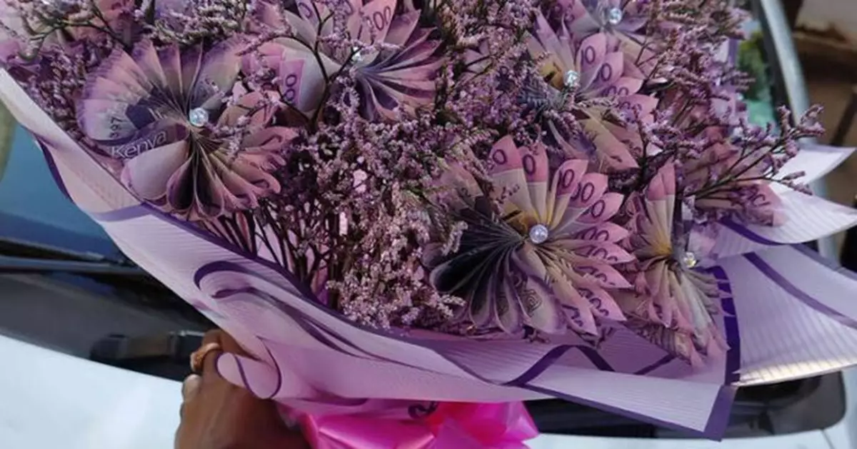 「現金花束」犯法？肯尼亞央行叫停情人節鈔票創意 損毀紙幣最高可判刑3個月