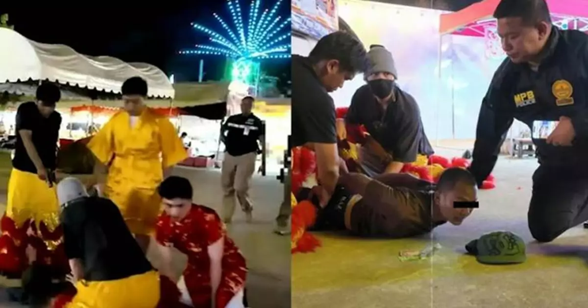 泰警出奇招！舞龍舞獅隊秒變抓捕小組　農曆年巧妙擒偷竊慣犯