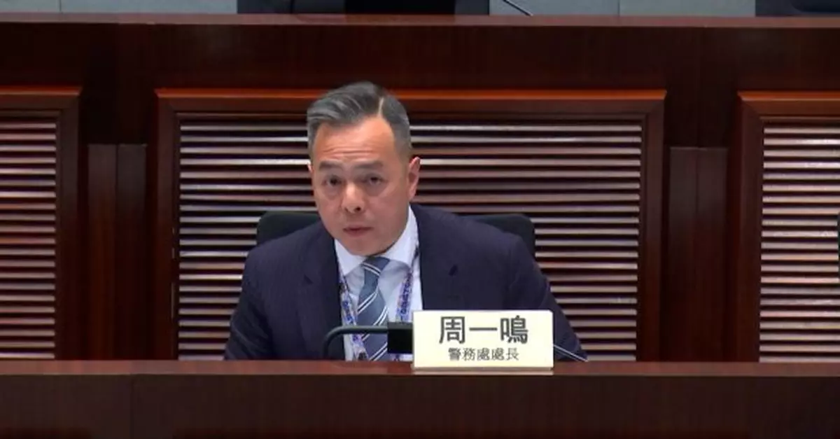 國安處截至去年底拘385人　周一鳴稱對危害國家安全者絶不手軟