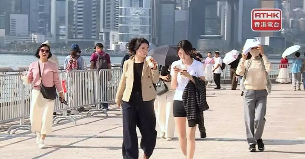 各區正午氣溫普遍升至26度或以上　元朗公園一度錄得28.6度