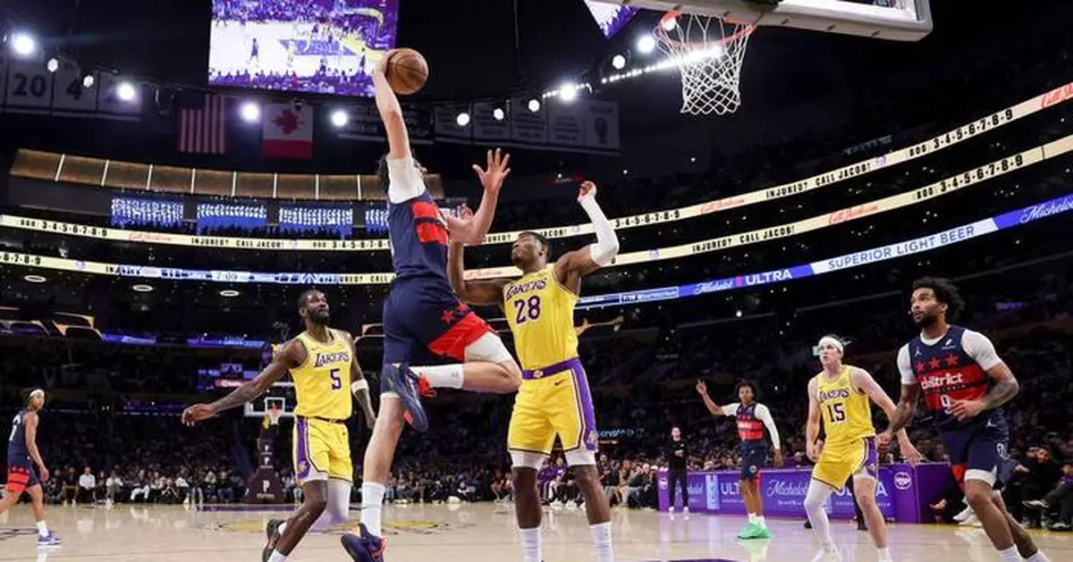 勒邦占士三雙助湖人輕取巫師 追平NBA歷史最多勝場紀錄