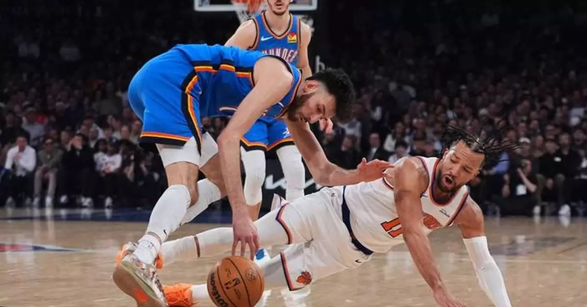 NBA雷霆險勝紐約人奪四連勝  Chet Holmgren與SGA合轟54分