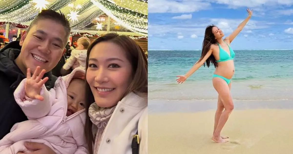 前港姐周美欣懷第二胎晒巨肚 手腳依然纖瘦狀態超Fit