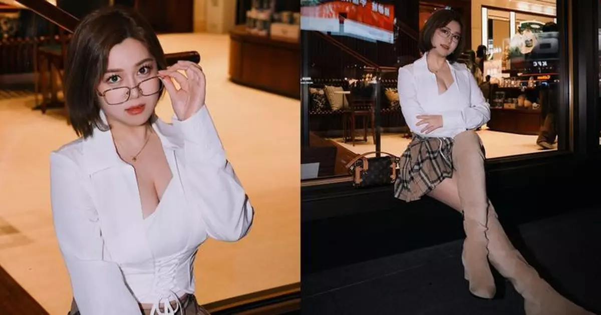 前TVB咪神白雲「禁慾」失敗 激罕眼鏡娘Look變身超低胸老師
