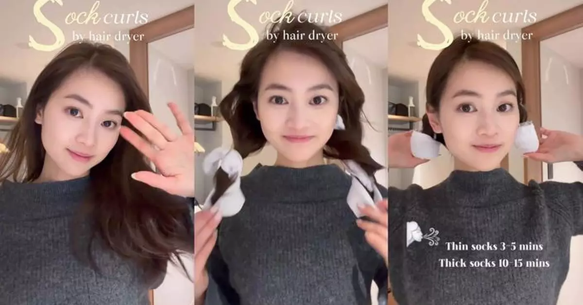 郭柏妍素顏食早餐皮膚滑如剝殼雞蛋 頭上兩隻襪子暗藏捲髮秘技