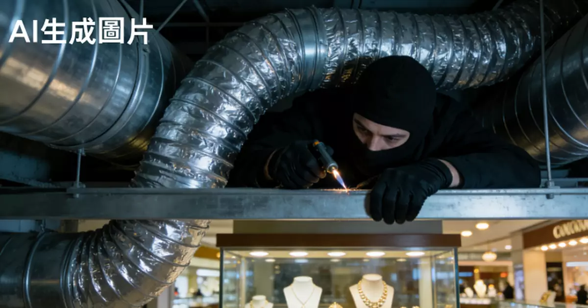 曾參與商場消防改造工程 成都男潛伏通風管道9小時盜走珠寶店160萬珠寶