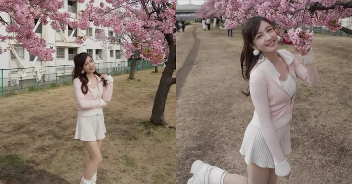 陳嘉倩東京賞櫻晒幸福 老公視角少女味十足
