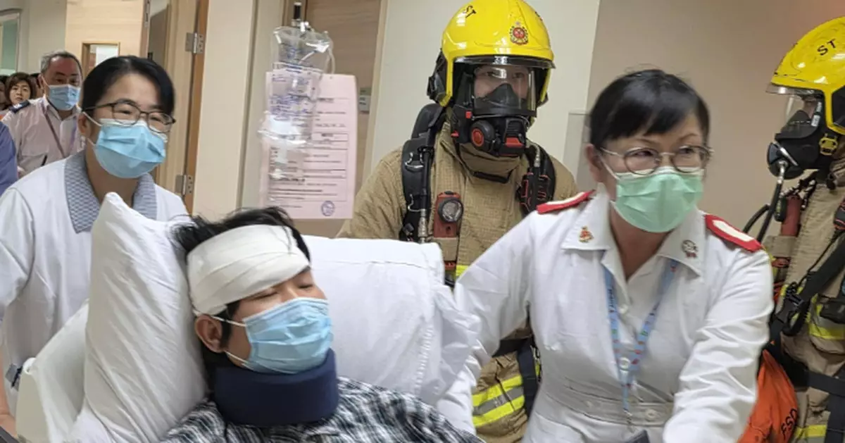 消防處醫管局警務處 威院舉行跨部門消防演習