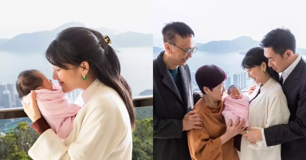 鄭丹瑞大女鄭瑤分享溫馨全家福 透露生B生足23個鐘：很辛苦但值得