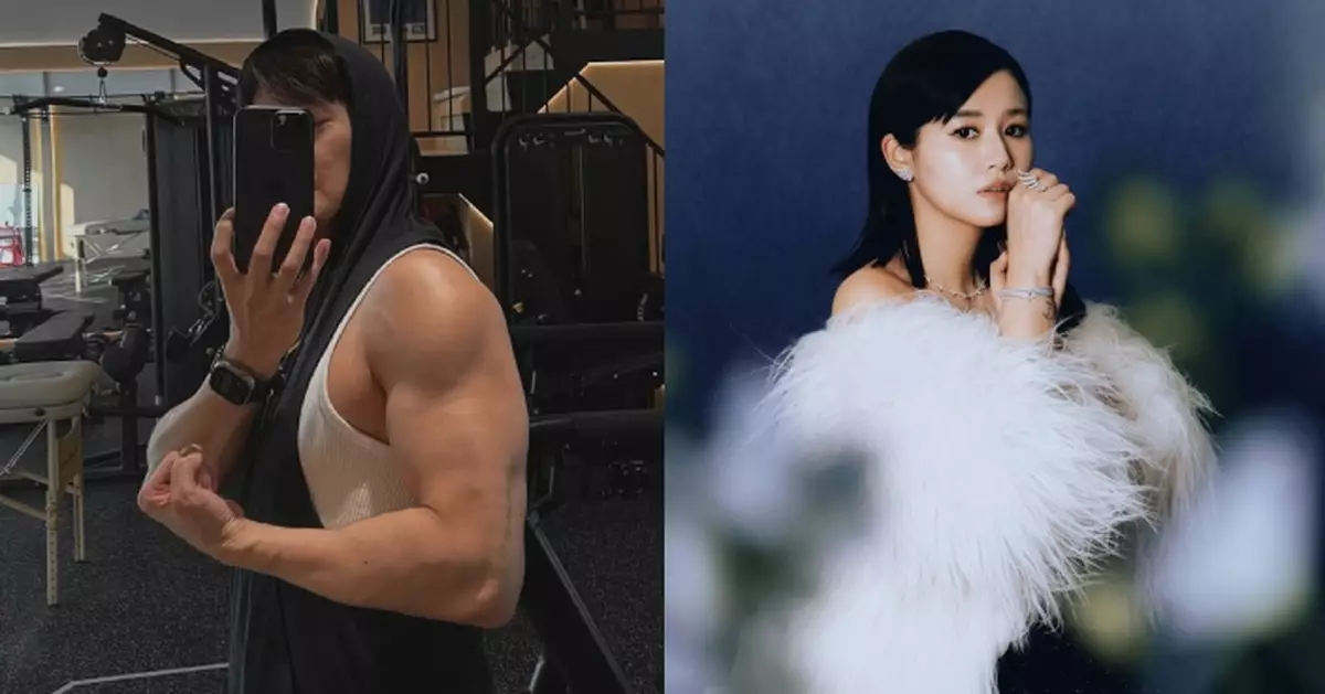 張振朗晒「爆肌」麒麟臂震撼網民眼球 女友楊偲泳笑問：AI？