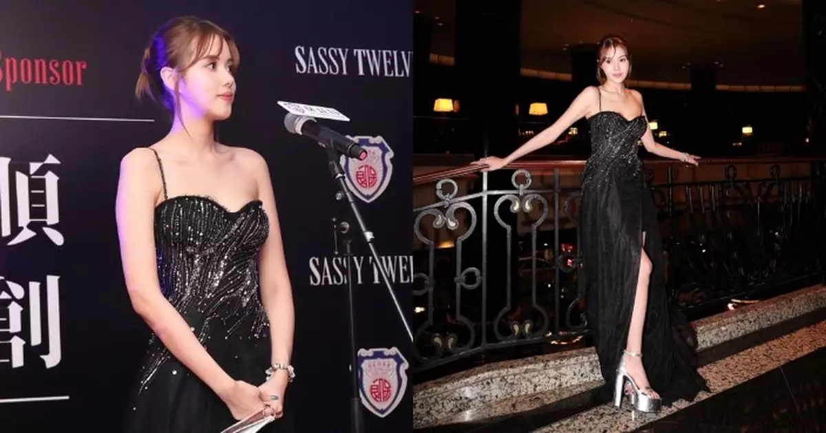 「東張女神」鄧凱文低胸貼身晚裝晒Fit爆身材 高衩設計盡展逆天大長腿勁煞食