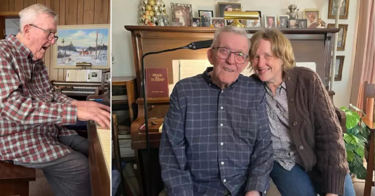 加國9旬翁日日為相伴70載愛妻彈琴 女兒上載短片爆紅全球觀看次數破130萬