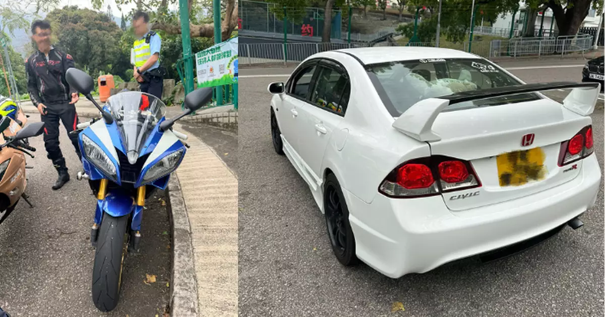 警方打擊非法改裝及超速等  查49輛私家車及電單車扣留7部