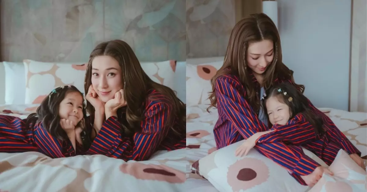 鍾嘉欣晒溫馨母女寫真 3歲半細女Anika瞇瞇眼笑好可愛