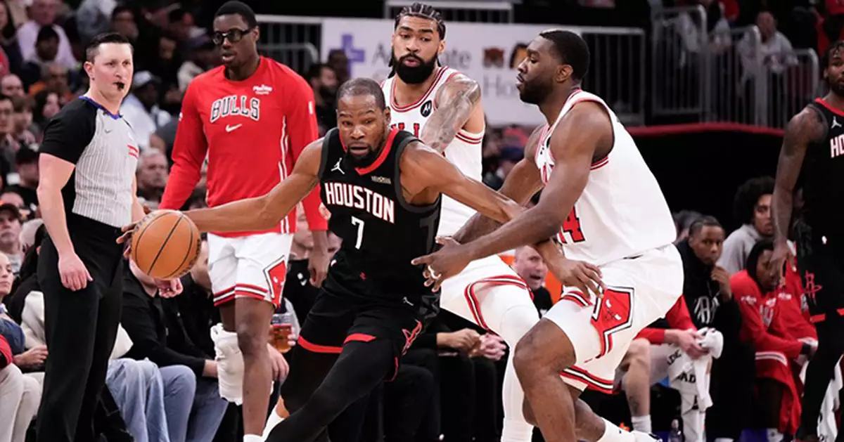 杜蘭特狂轟40分無功而還 公牛主場險勝火箭終止對賽五連敗