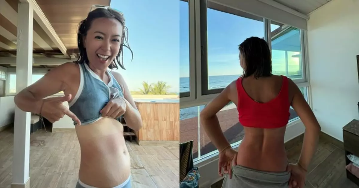 梁芷珮水着上陣大晒「恐怖」印記 強勁背肌弗爆身形成焦點