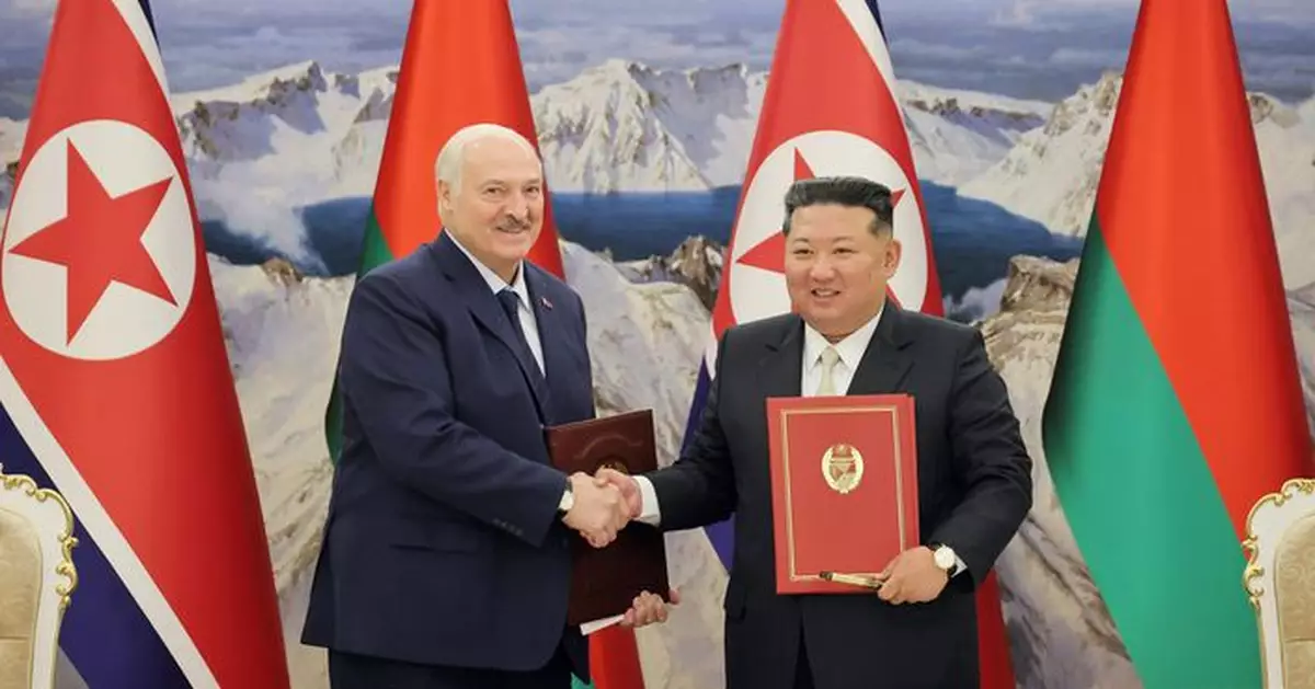 金正恩與盧卡申科會談 雙方簽署兩國友好合作條約