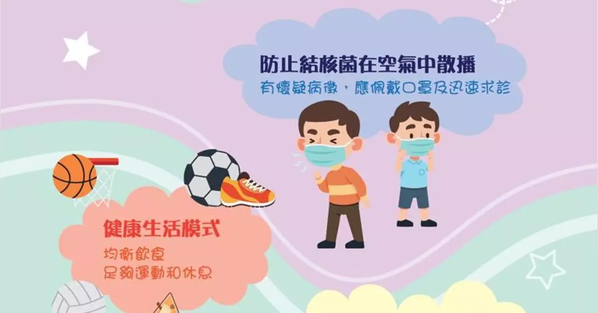 衞生防護中心提醒4招預防肺結核 籲接種卡介苗保持環境衞生