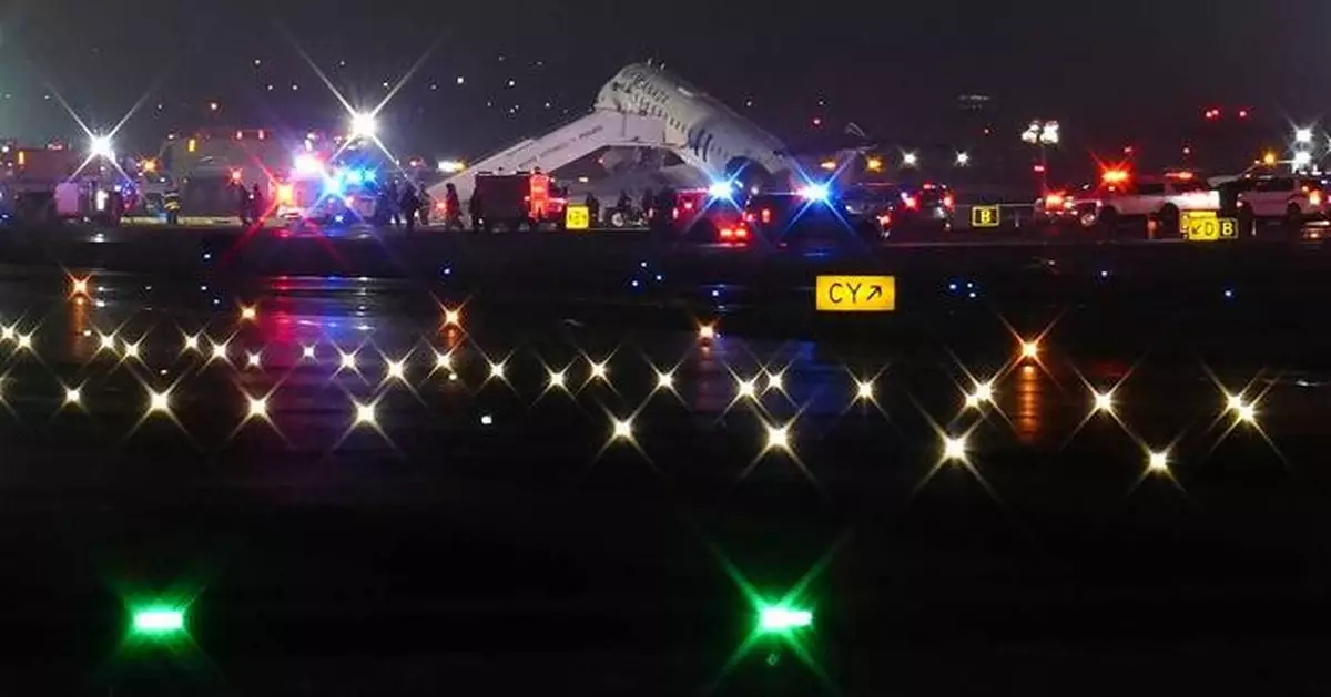 加拿大航空客機紐約機場撞港務局車輛 機頭嚴重損毀