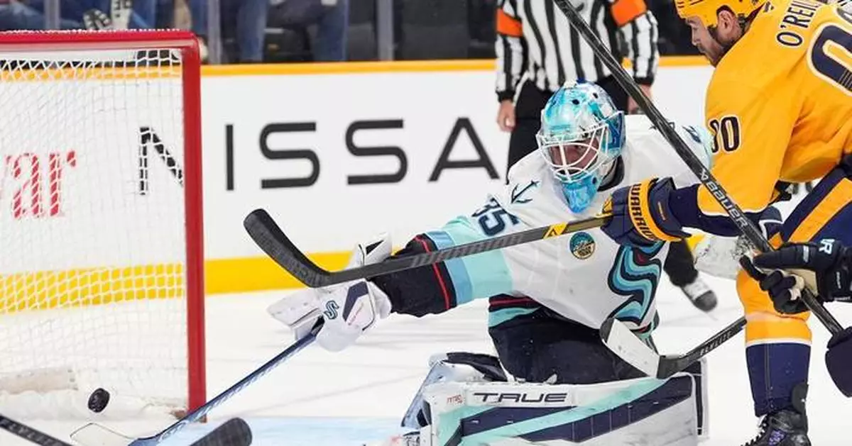 NHL納許維爾掠奪者隊3比1挫西雅圖海怪隊 費斯伯格一球兩助攻