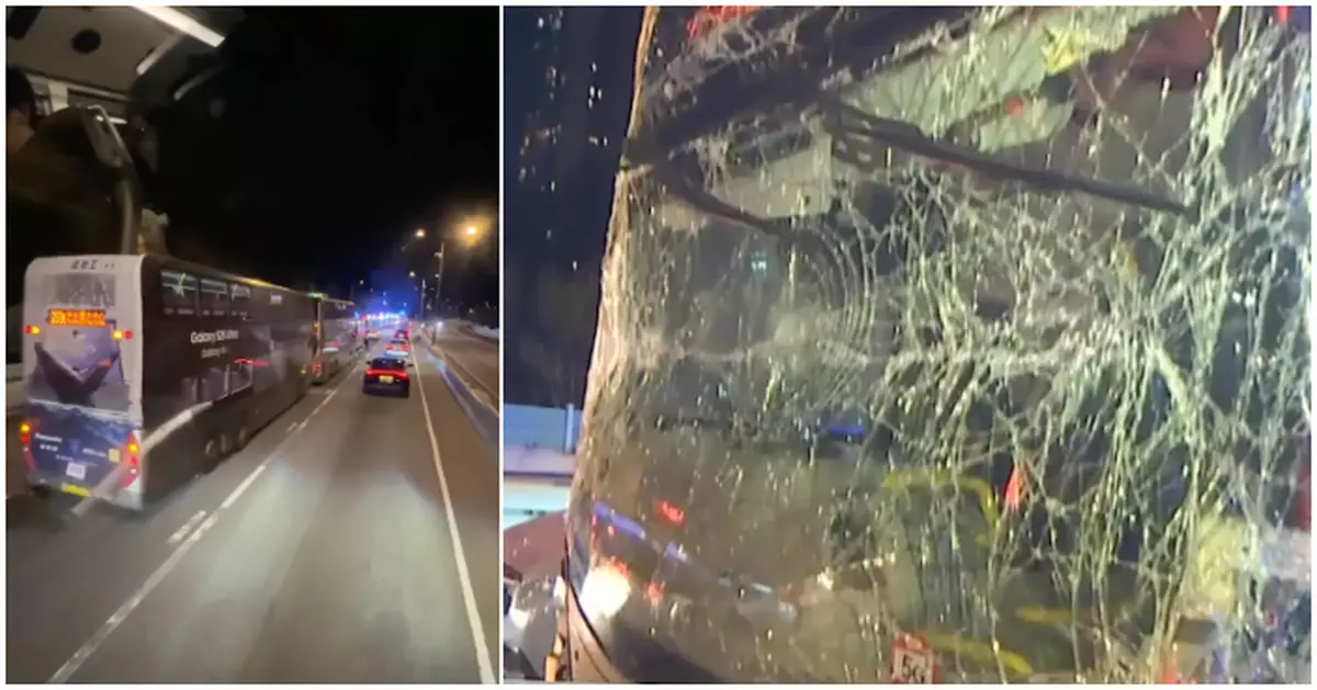 元朗公路四車連環相撞包括兩巴士　初步21傷5人需送院