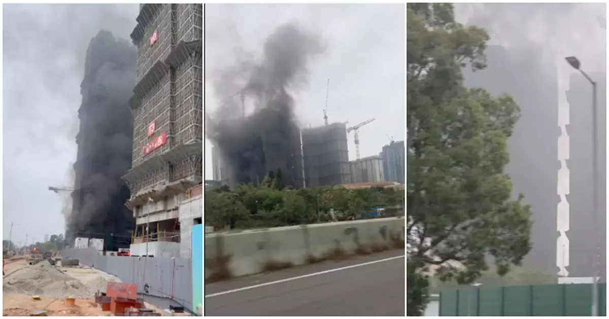 上水古洞地盤火警現場濃煙滾滾 逾120人自行疏散無人傷