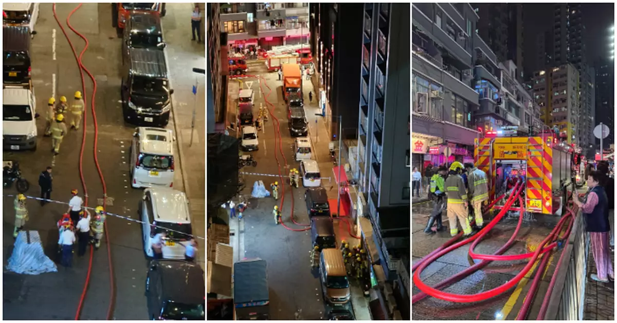 北角明月大廈火警疏散50人　窗戶高處墮下兩途人傷