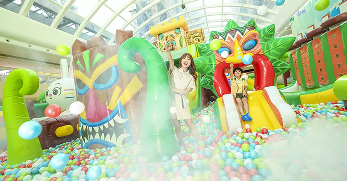 MOSTown 新港城中心聯乘 Jumptopia 打造全港首創沉浸式歷險彈床 勇闖復活島挑戰 9 米高垂直神山