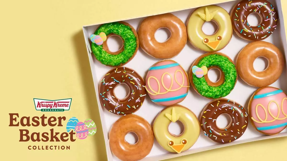 3月24日起，顧客可到Krispy Kreme選購春日甜點，每口都帶來樂趣與喜悅。 AP圖片