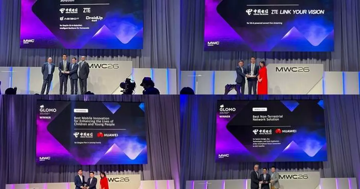 中國電信攬獲多項GLOMO大獎，科技創新成果獲廣泛認可