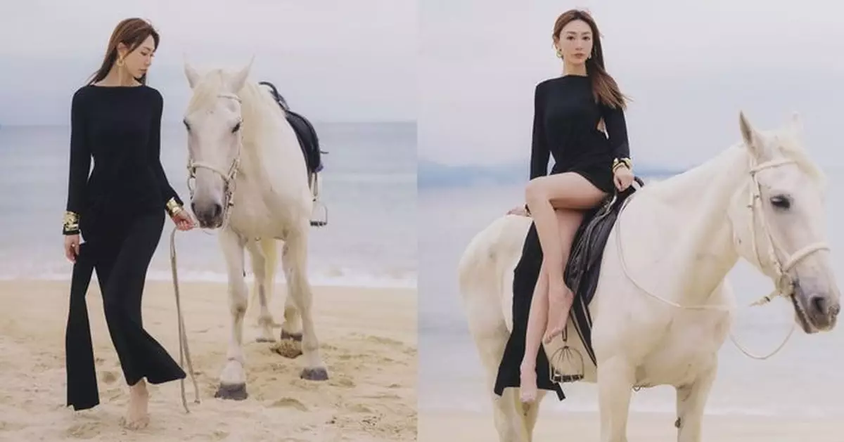 黃嘉雯高衩晚裝騎馬晒逆天長腿 榮升馬主愛駒曾爆冷贏254萬