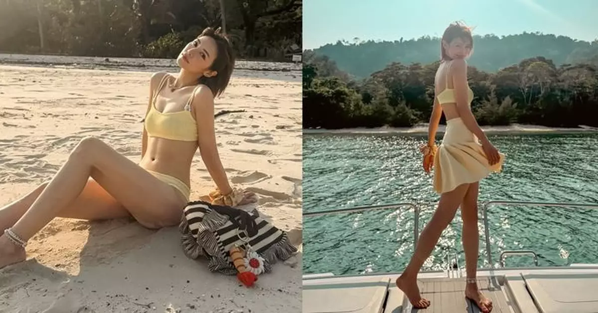 倪晨曦罕晒水着照 三子之母身材震撼網民