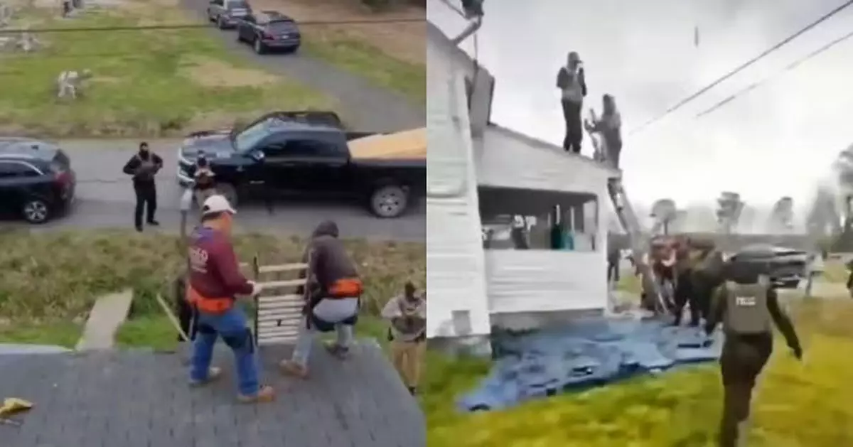 網傳美外勞屋頂作業遭ICE逮捕 屋主遭疑不想支付薪資舉報引爭議